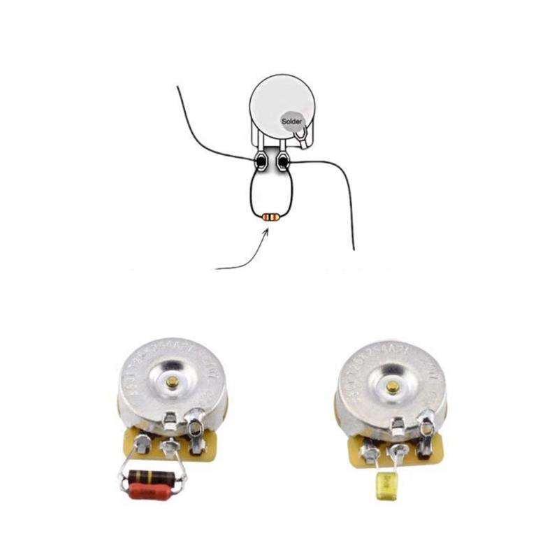Gitarren Lautstärkepotentiometer Ersatz Hochfrequenzkompensationsfilter Kondensator E-Gitarrenteil Einfache Installation