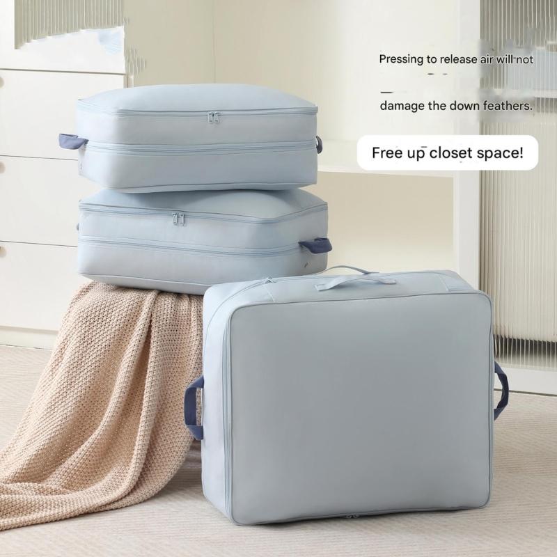 Large Capacity Compression Storage Bag For Blankets Clothes Oxfords Fabric Waterproof For Travel Home Organization