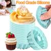 20PCS Silicone Muffin Moulds Non Stick Round Fluted Cake Mold Reusable Baking Moulds Cupcake Cases for Doughnuts Easy To Clean