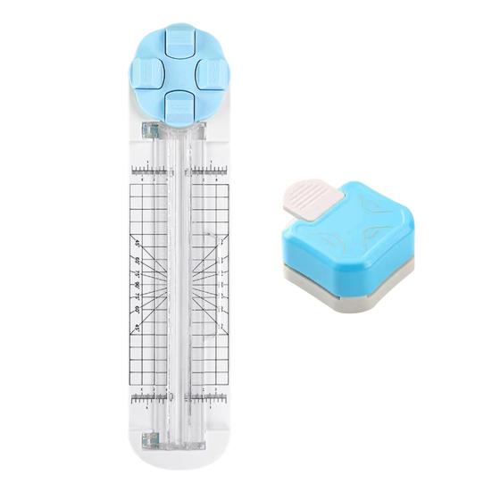 4-in-1 Portable Paper Cutters Manual Paper Trimmer Press-Type Cutting Machine Precision Paper Cutting Tools for Scrapbooking & DIY Project