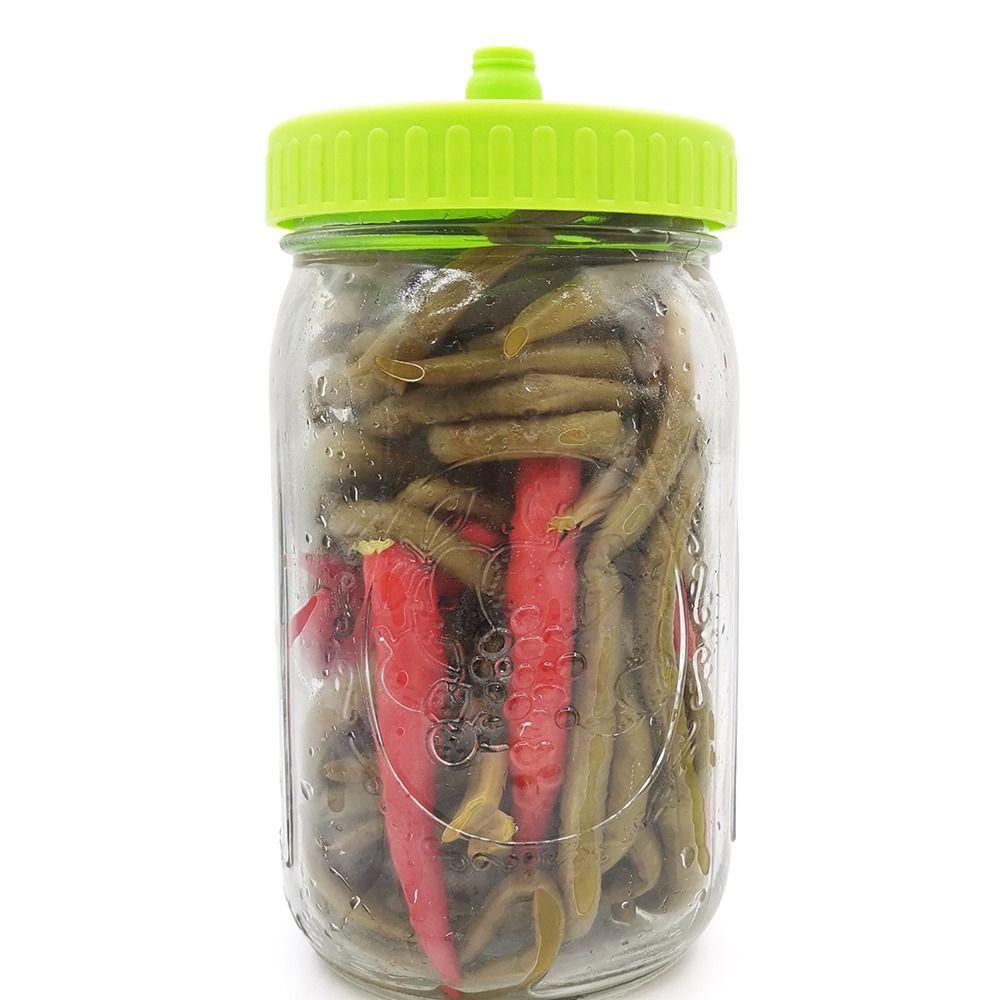 Top Kitchen Tool 86mm Airlock Fermentation Lids for Wide Mouth Mason Jar Fermenter Cap Jar Cover