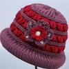 Autumn and winter old man hat knitted warm mother hat medium old plush thickened wool basin hat old lady hat