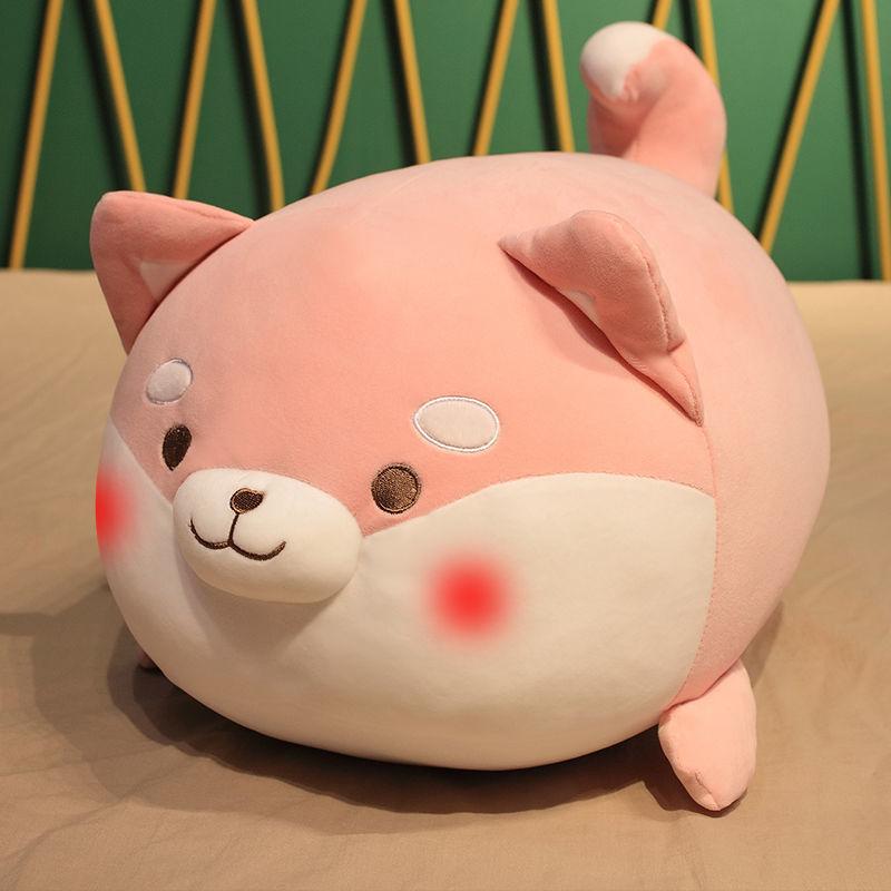 Shiba Inu Rag Doll Girl Birthday Gift on Bed Corgi Few Cute Plush Toys Doll Dog Doll Pillow