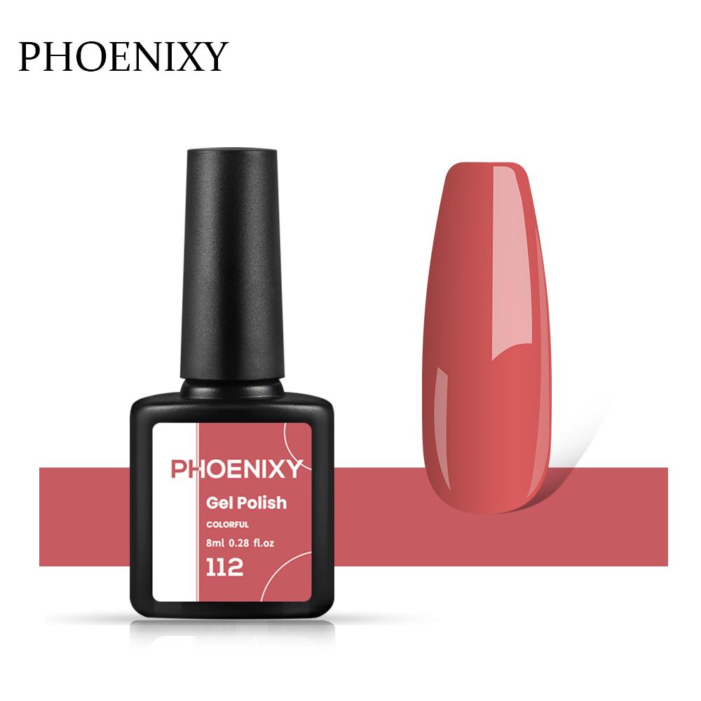 PHOENIXY 60 Colors Gel Nail Polish Long Lasting Gel Varnish Top Base Coat Semi-Permanent Gel Polish DIY Nail Art Design
