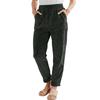 Corduroy Pants For Women Casual Drawstring Elastic High Waist Straight Leg Pants Loose Comfy Trousers With Pockets