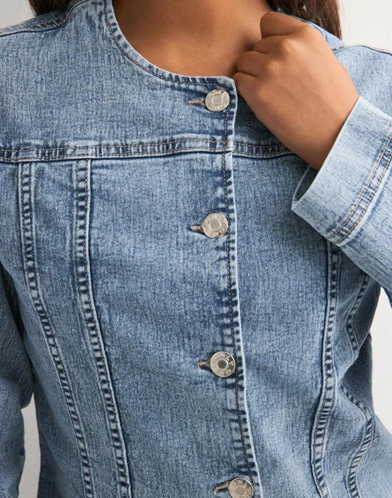 Women's Heavy Wash Casual Denim Jacket