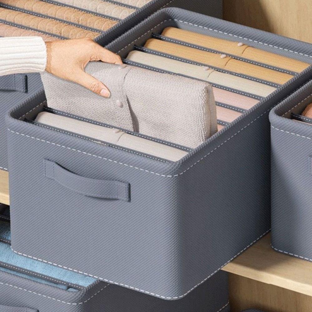 New 7/9 Grids Clothing Storage Box Stackable Clothes Separator Socks Storage Container Organizing Container Home