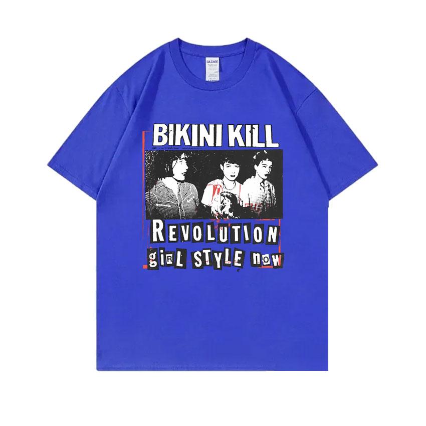Rock Punk Band Bikini Kill Revolution Girl T-Shirt Feminist Riot Grrrl Kathleen Hanna T-Shirt Männer Frauen Vintage Übergroßes T-Shirt