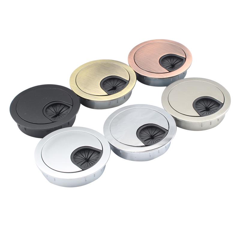 Premium Zinc Alloy Cable Organizer Box – Desktop Multifuntional Wire Hole Cover