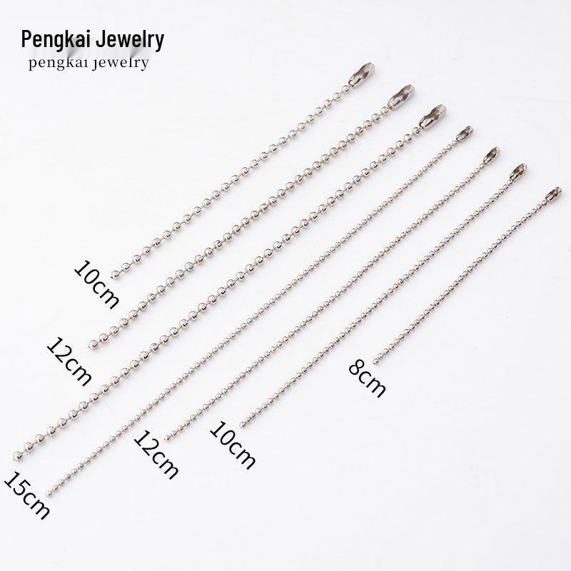 1.5/2.4mm Metal Ball Chain for Tags & Plush Toys - Round Bead Chain