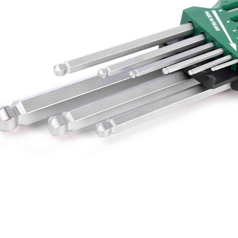 SATA G-Series 9-Piece Extra-Long Ball-End Hex Key Wrench Set