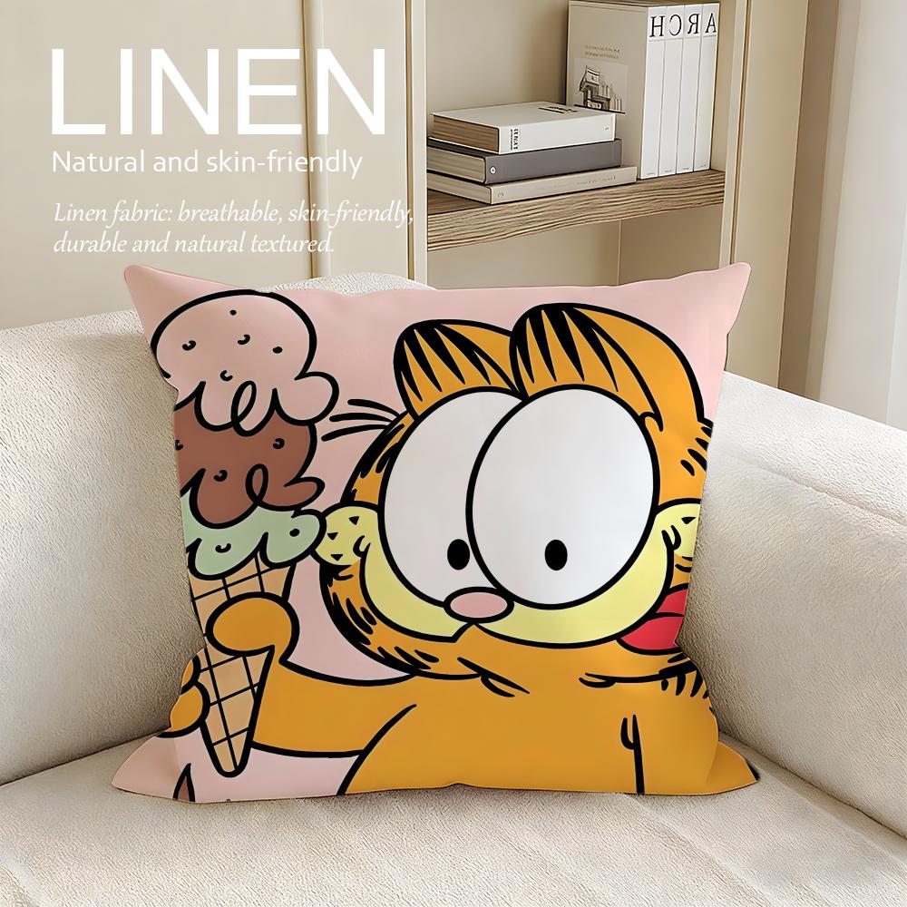 Classic Garfield Cushion Cover Pillowcase Set Pcs x x Breathable Washable Sofa Cushion Cover