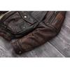 Chinesische Größe Vintage Echtes Rindsleder Männer Lederjacke Fliegerjacken Mann Wintermantel Warmer natürlicher Pelzkragen