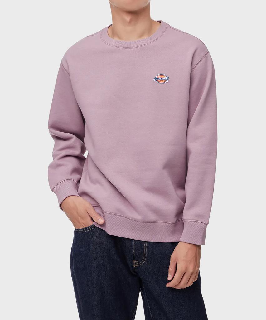 DICKIES Fleece Ox Collar Logo Relaxed Crewneck Elderberry