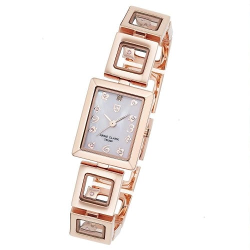 

ANNE CLARK Women s Watch, 1030 Series, Playing Cards, Natural Shell Dial, Natural Diamonds, Skin-Friendly All-Stainless Steel, Moving Stone Bracelet (