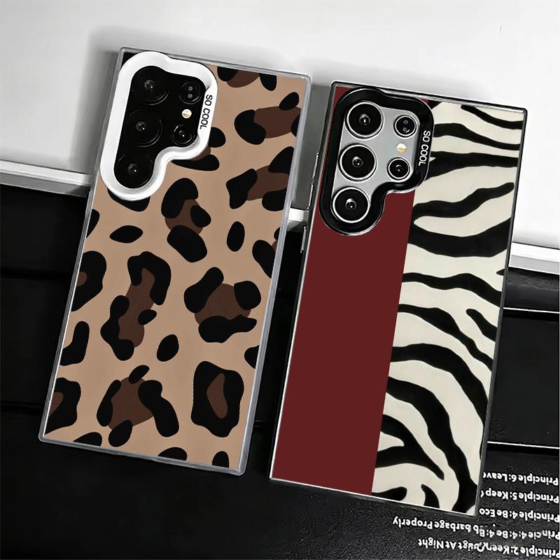 Leopard Print Trend Desgin Shockproof Phone Case for Samsung Galaxy S26 Edge S25 Ultra S24 FE S23 Plus S21 Cover Anti Fall Funda