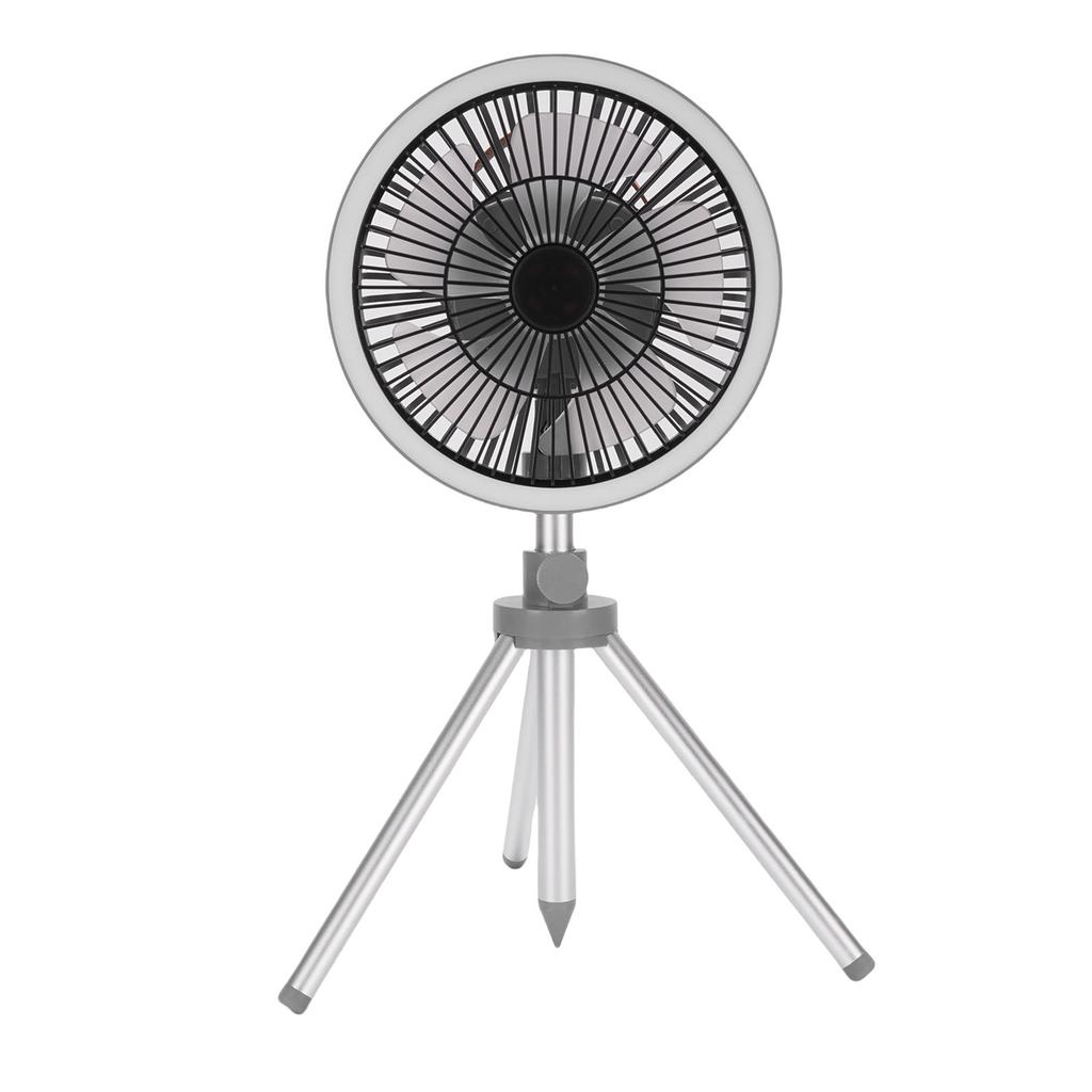 Camping Fan with Tripod 3 In 1 3 Speeds Oscillating Portable Standing Outdoor Fan with Light and Phone  R for Tent Fishing Picnic
