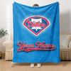 Name Custom Philadelphia phillies Print Flannel Blanket High Quality Warm Comfortable Cover for All Seasons Perfect for Gifts Home Decor