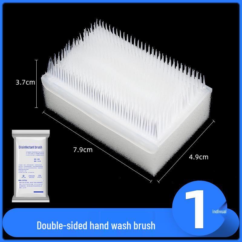 Double-Sided Medical Hand and Nail Cleaning Brush with Soft Sponge