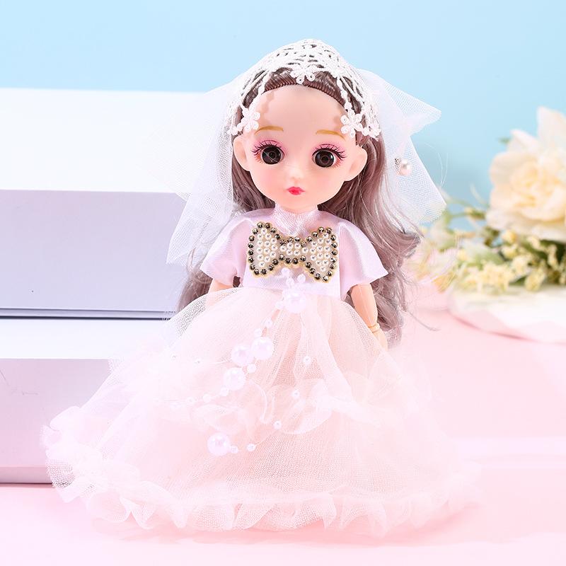 Color Light Doll Xiao Mengmeng Traje de Princesa Vestido de Niña Vestir 13 Articulaciones Muñeca de 6 Pulgadas Juguete Casa de Juego