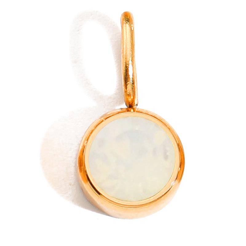 

Подвеска с камнем месяца рождения: 8 мм Подвески из нержавеющей стали для DIY Gold