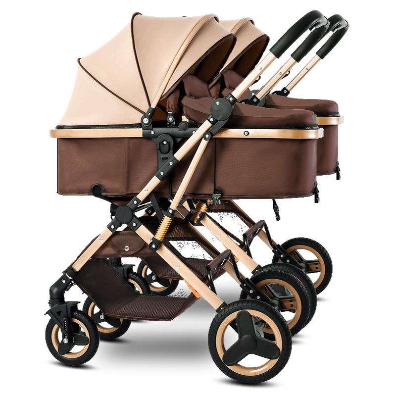 Detachable Twin Dragon & Phoenix Lightweight Folding Stroller for Newborns and Infants