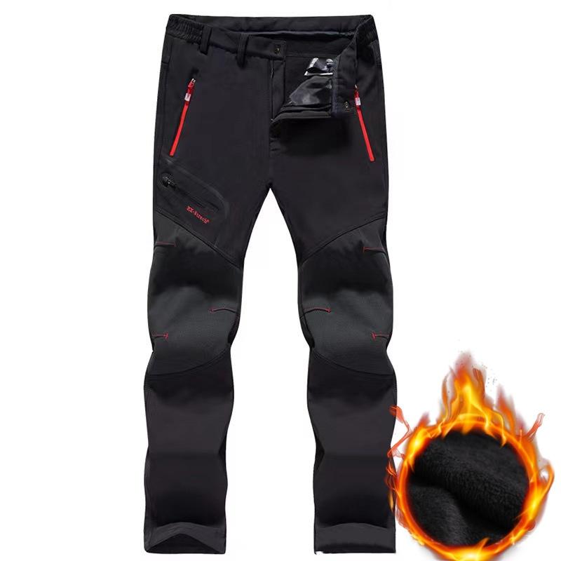 

Уличные быстросохнущие эластичные штурмовые брюки, ветрозащитные, водонепроницаемые, износостойкие, дышащие, утепленные флисом брюки софтшелл для мужчин S чёрный