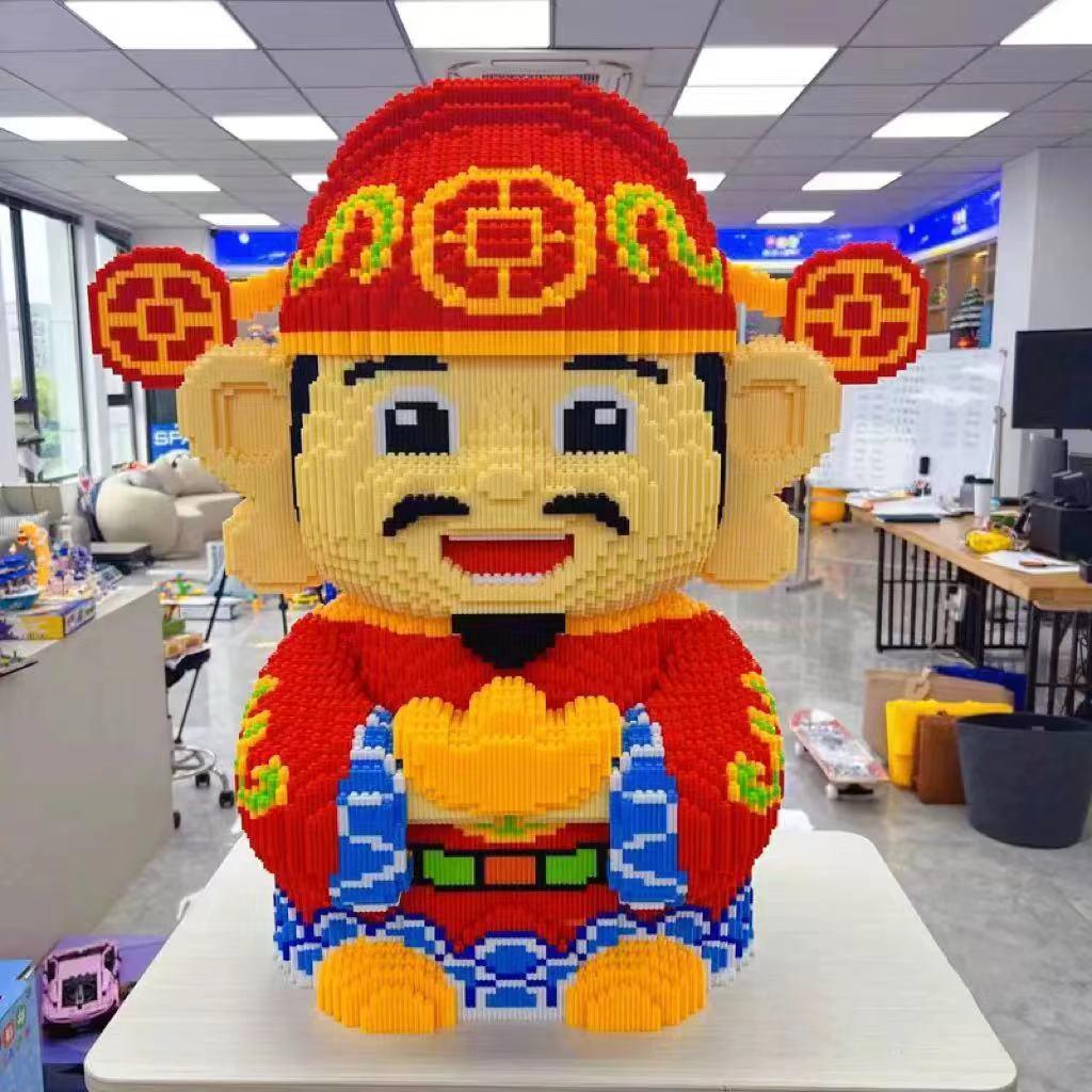 God of Wealth 3D Puzzle Blocks: Challenging Assembly Toy for Kids - Educational Gift for Boys & Girls