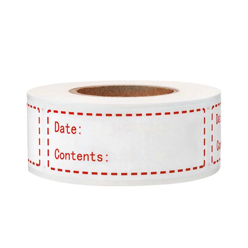 125Pcs/Roll Food Freezer Labels Stickers 1x3 Inch Self-Adhesive Storage Refrigerator Food Date Labels Easy Clean No Residue