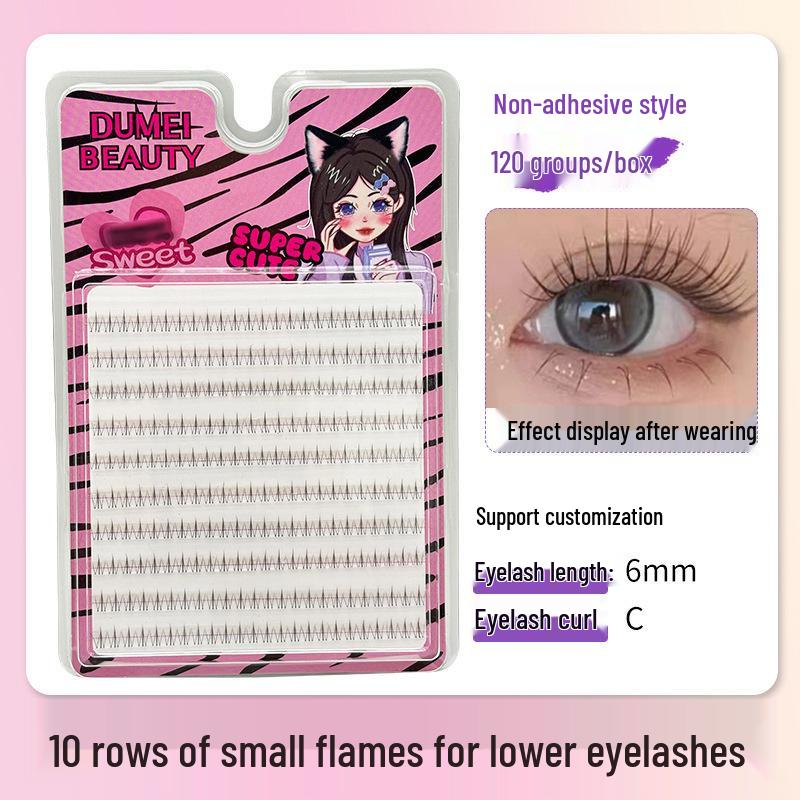 10-Row Autumn Leaf & Sunflower Faux Eyelashes - Flat, Glue-Free