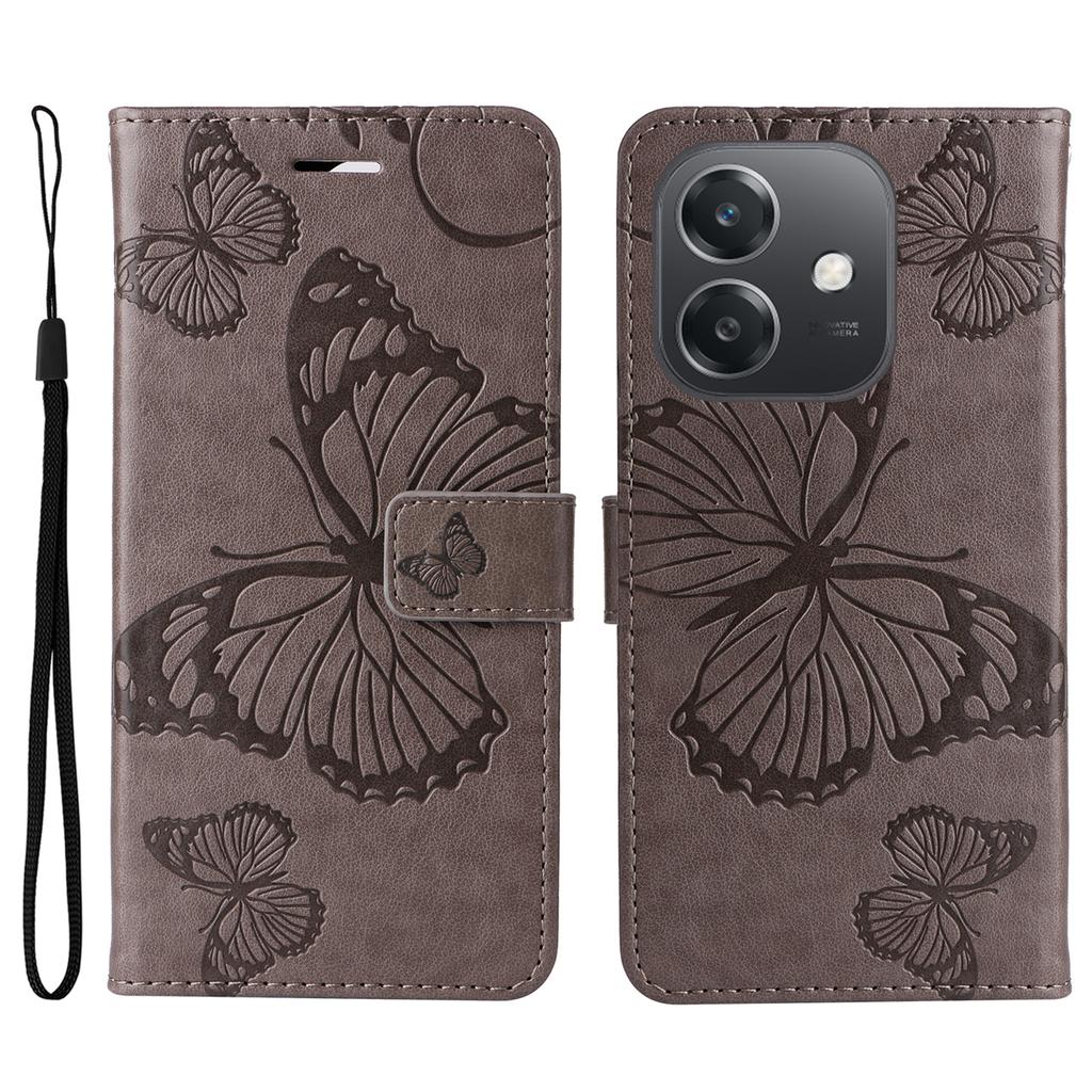 For Oppo A5x 5G/A3x 4G/5G (India)/A3 4G/5G/A60 5G/A40 4G/A40M 4G Wallet Case Floral Butterfly Imprinted Leather Phone Cover