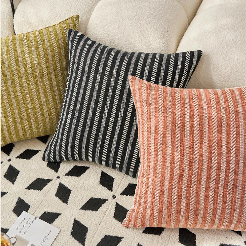 Jmg Clothing Unisex Boho Textured Decorative Throw Pillow Covers Striped Cushion Covers Farmhouse Pillowcase For Home Sofa Couch Living Room Decor