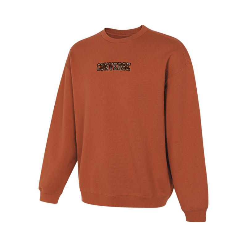 

New Converse Sweatshirt Men s Red Brown 10025633-A03 S