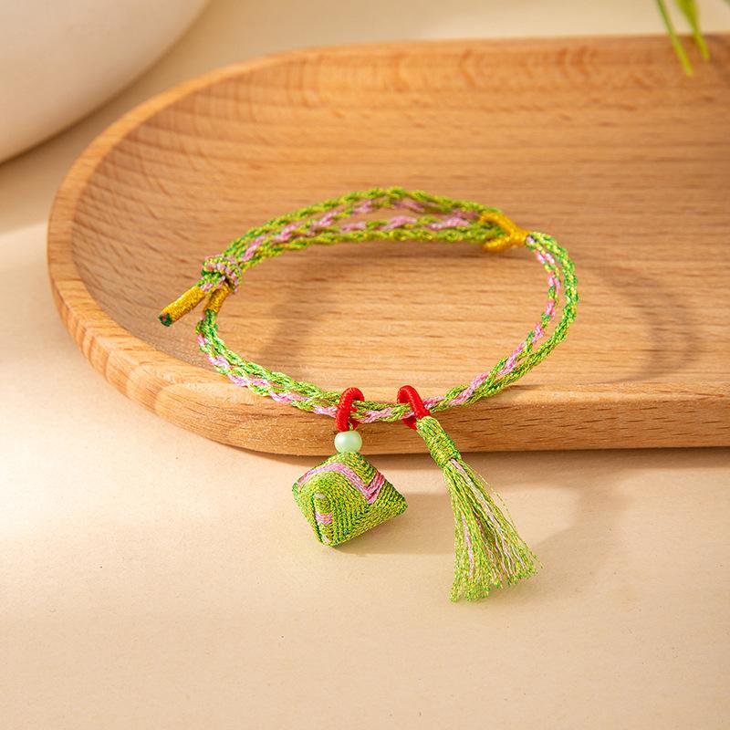 Colorful Woven Tassel Charm Bracelet Handmade Adjustable Braided Jewelry for Couples Friends Gift