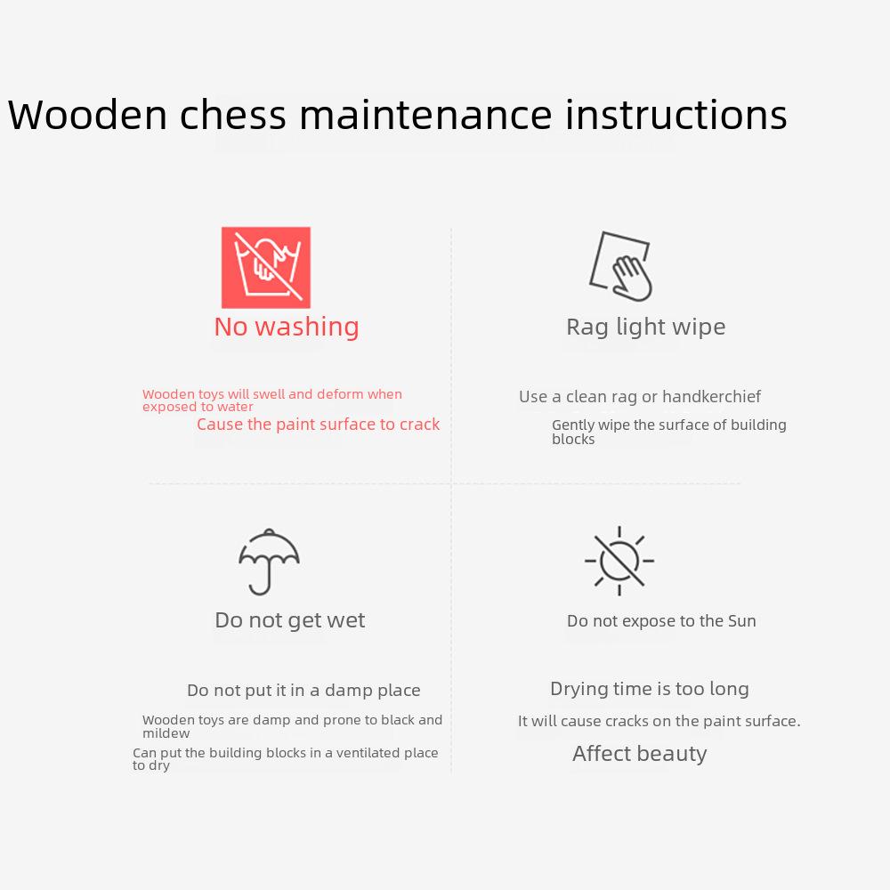 Set de joc pliabil din lemn 3-în-1 Șah, Cărți și Puzzle - Jucărie portabilă de strategie