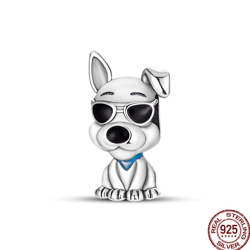 100% Copper Cute Pet Animal Owl Cute Puppy Pink Kitten Charm Beads Suitable For 3Mm Original Bracelet Diy