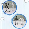 Stickman Ornament Multi-Purpose Action Figure Decor Mysterious Design Stress Relief Toy with Fully Poseable Robot