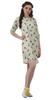 Moomaya Printed 3 4 Sleeve Winter Dresses For Women Scoop Neck Short Swing
