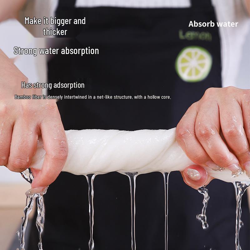 Bamboo Fiber Disposable Dual-Use Kitchen Wipes, Scouring Pads, Dishwashing Towels, and Cloths for Dry and Wet Use.