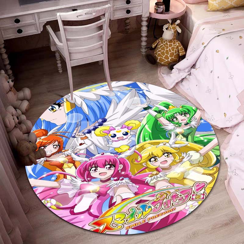 Mobile Suit Gundam Cartoon Round Rug Can Be Used To Decorate Living Rooms, Bedrooms, Sofas, and Game Rooms; Non-slip Rug.66