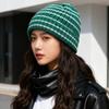 Japanese Striped Color blocked Woolen Hat for Women Fashionable and Simple Ear Protection Knitted Hat  Versatile Couple  Baotou Cold Hat Men's Trendy