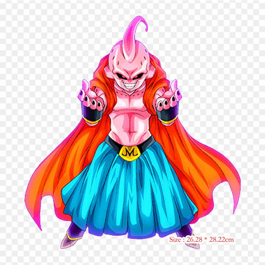 Patches For Clothes Bag Iron On Thermal Stickers Kid Boo Majin Buu Vegeta Pattern Washable Heat Transfer
