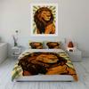Lion with Striped Background. Bedding Sets Duvet Cover Sets Duvet Covers Pillowcases(1 * Duvet Cover 2 * Pillowcases, Without Duvet Insert)