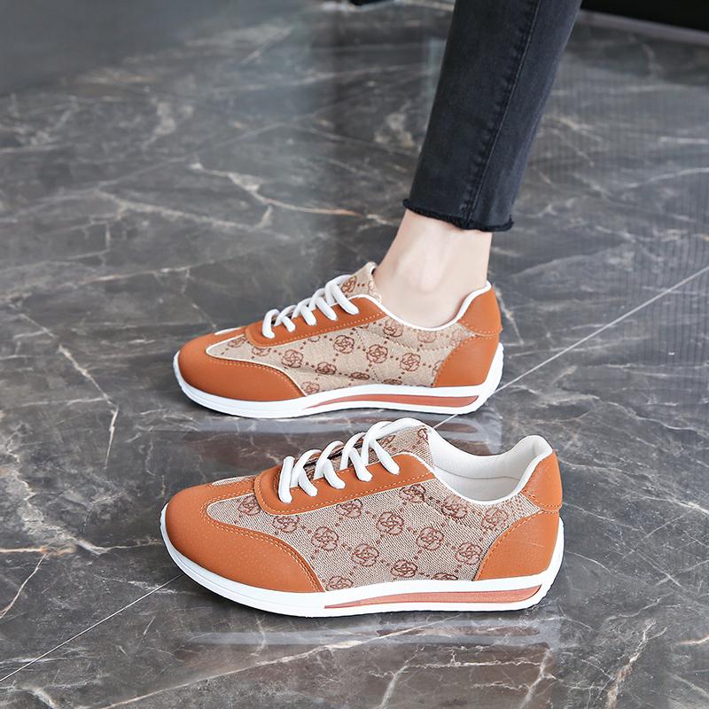 Women Thick Soled Cross Round Head Thin Fashion Shoes Women Comfortable  Breathable Casual Wear-Resistant Shoes  De Mujer