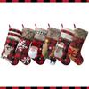 BRvieluck Christmas Stockings Set of 6 Buffalo Red Plaid with Soft Faux Fur for Family Fireplace Hanging Large 20 Inches Xmas Stockings Decorations