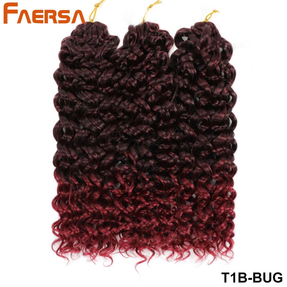 GOGO Curl Ocean Wave Braiding Hair Extensions Crochet Braids Synthetic Afro Curl Hawaii Curly Ombre Black Pink Water Wave Braid For Women