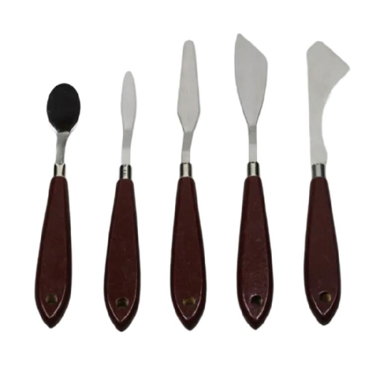 

5 Pcs Painting Mixing Scraper Painting Spatula Set Palette Scraper Set Painting Tool for Canvas Painting 1