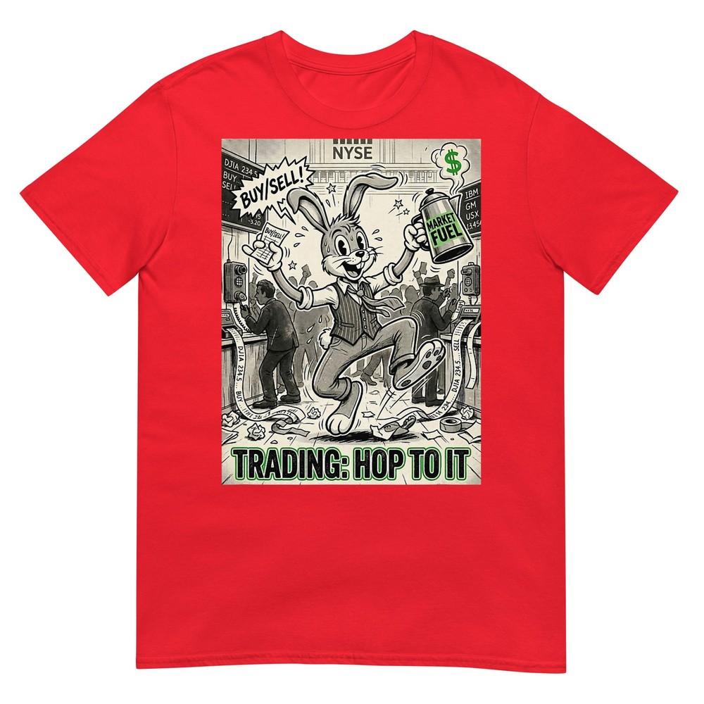 Trading Hop To It Vintage Cartoon Stock Market Day Trader Tshirt S