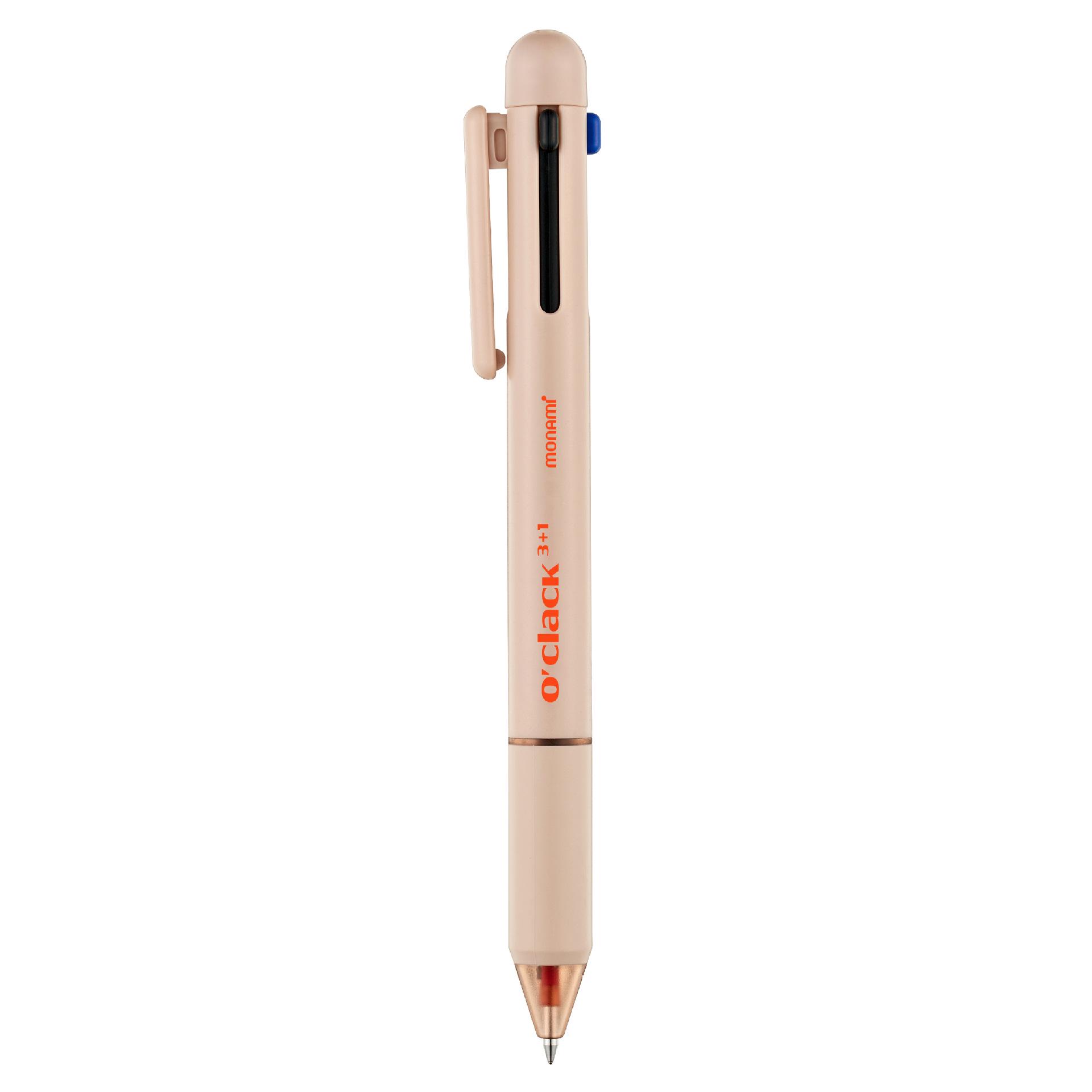 Monami 1070 Multi-Function 4-in-1 Oil-Based Ballpoint Pen (0.5mm, Press-Type)