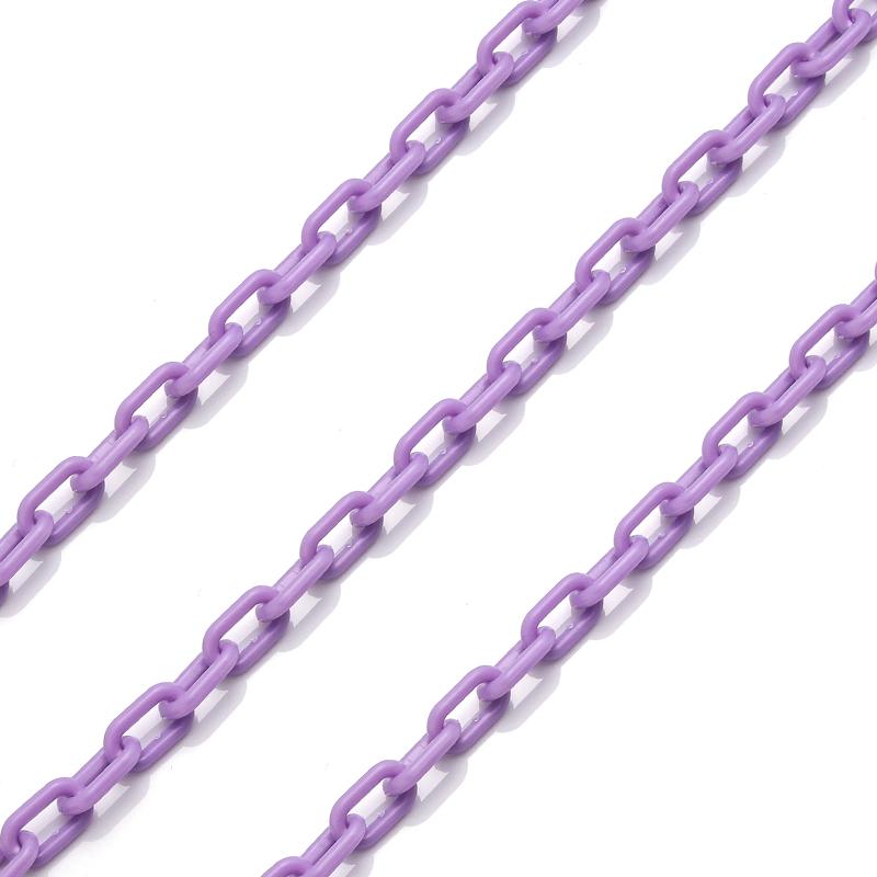 10Pcs/Lot 0.5m Colorful Acrylic Link Chain Keychains for Decoration Making Accessories DIY Necklace Bracelet Phone Chain Supply